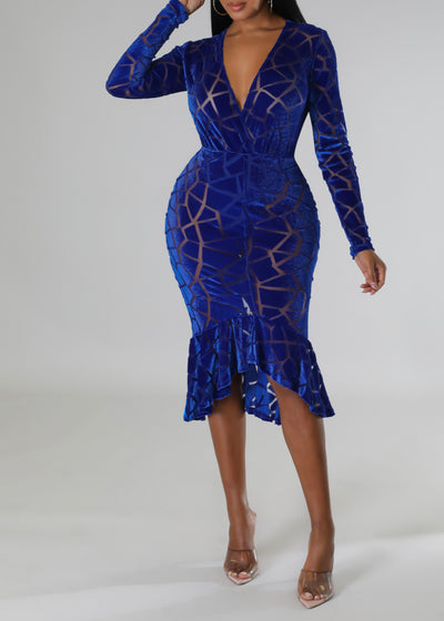 All Mine Royal Blue |Dress (Reg/Curvy)